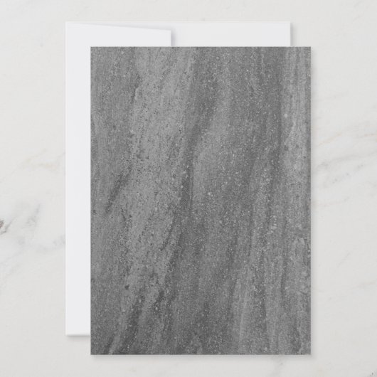 Granite & Snowflake Holiday Open House Einladung (Rückseite)