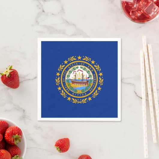 Granite Stater Flag, Flag of New Hampshire Serviette (Beispiel)