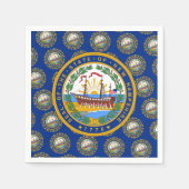Granite Stater Flagge & Siegel, New Hampshire Serviette (Vorderseite)