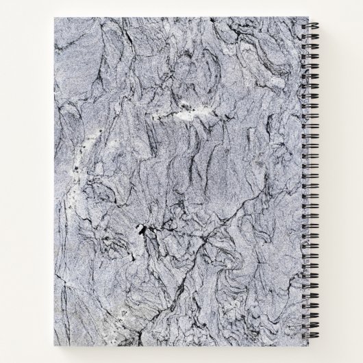 Granite Stone Muster Spiral Notebook Notizblock (Rückseite)