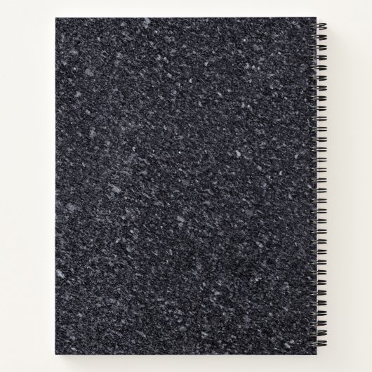 Granite Stone Muster Spiral Notebook Notizblock (Rückseite)