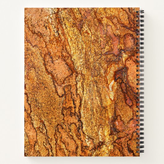 Granite Stone Muster Spiral Notebook Notizblock (Rückseite)