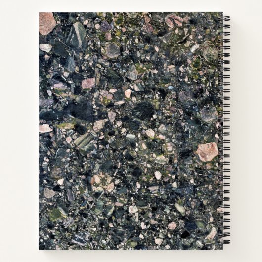 Granite Stone Muster Spiral Notebook Notizblock (Rückseite)