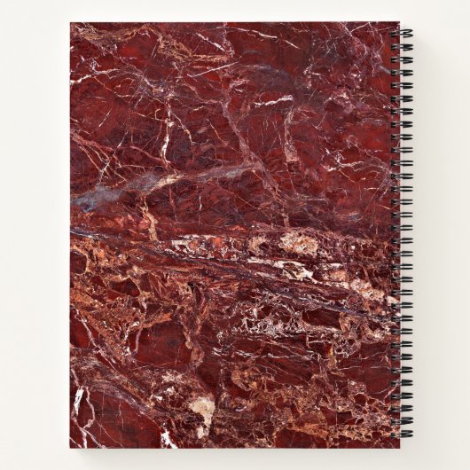 Granite Stone Muster Spiral Notebook Notizblock (Rückseite)