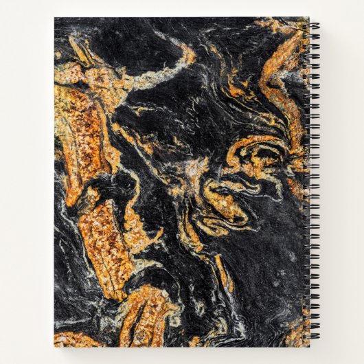 Granite Stone Muster Spiral Notebook Notizblock (Rückseite)