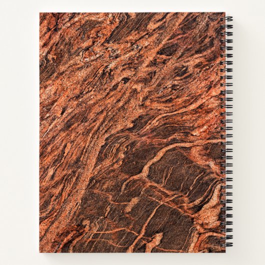Granite Stone Muster Spiral Notebook Notizblock (Rückseite)