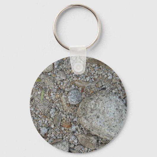 Granite Stones Print Gray Key Chain Schlüsselanhänger (Vorderseite)