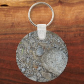 Granite Stones Print Gray Key Chain Schlüsselanhänger (Vorderseite)