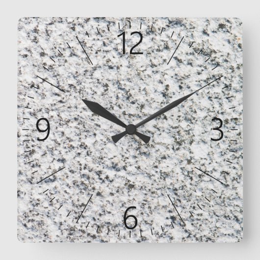 Granite surface pattern quadratische wanduhr (Vorderseite)