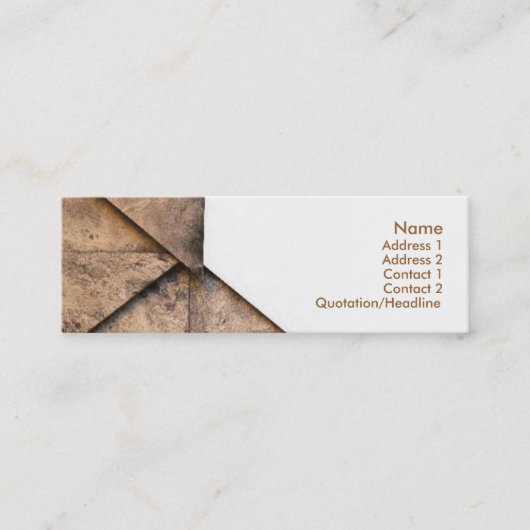 Granite Tiles Business Card Mini Visitenkarte (Vorderseite)