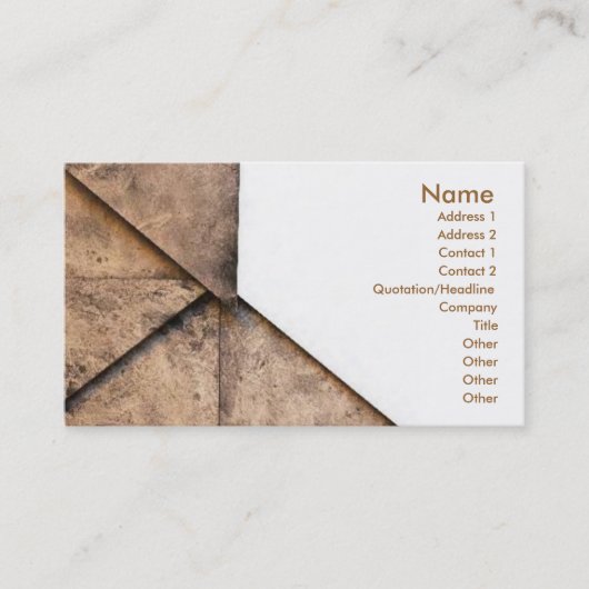 Granite Tiles Business Card Visitenkarte (Vorderseite)