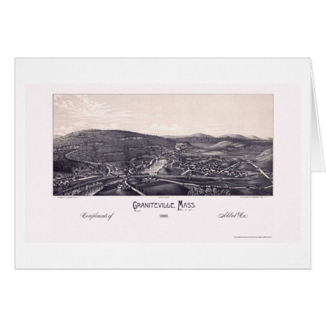 Graniteville, panoramische Karte MAs - 1886 (Vorderseite (Horizontal))
