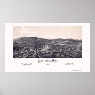 Graniteville, panoramische Karte MAs - 1886 Poster