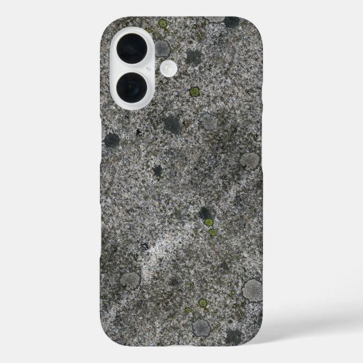 Granitfelsen grau mit grünem Moos Case-Mate iPhone Hülle (Rückseite)