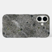 Granitfelsen grau mit grünem Moos Case-Mate iPhone Hülle (Rückseite (Horizontal))
