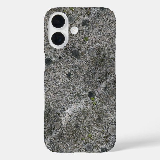 Granitfelsen grau mit grünem Moss Case-Mate iPhone Hülle (Rückseite)