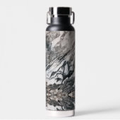 Granitfelsen in Schwarz, Weiß und Grau Trinkflasche (Vorne)