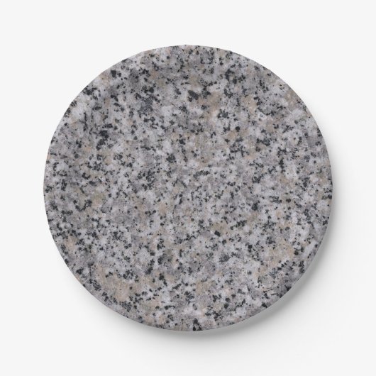 Granitfelsen Marmor Moderne Schwarz und Grau Pappteller (Vorderseite)