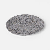 Granitfelsen Marmor Moderne Schwarz und Grau Pappteller (Schrägansicht)