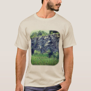 Granitfelswand Cattails Teiche Natur T-Shirt