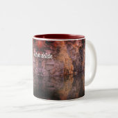 Granitfelswand Reflektion 3 Natur Personalisiert Zweifarbige Tasse (VorderseiteRechts)