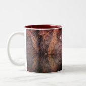 Granitfelswand Reflektion 3 Natur Personalisiert Zweifarbige Tasse (Links)