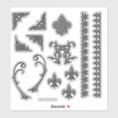 Granitflorgotik Vintager Sammler Aufkleber (Blatt)