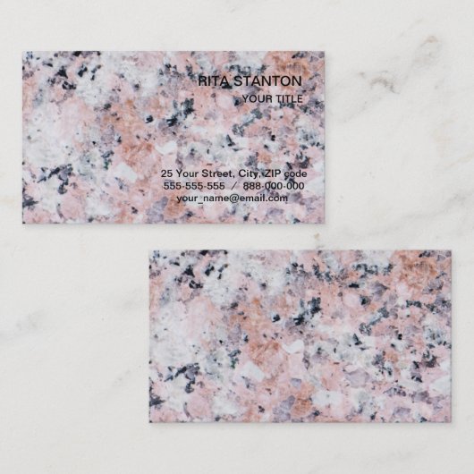 Granitmuster Visitenkarte (Vorne/Hinten)