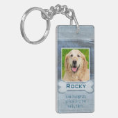 Granitschauen mit Knochen Schlüsselanhänger (Vorderseite links)