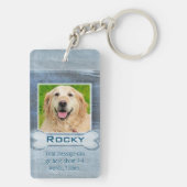 Granitschauen mit Knochen Schlüsselanhänger (Rückseite)