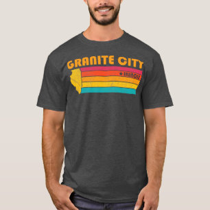 Granitstadt Illinois Vintag Beunruhigtes Souvenir T-Shirt