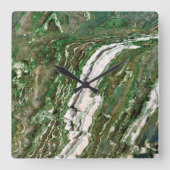 Granitstein Muster Akrylwall-Uhr Quadratische Wanduhr (Vorderseite)