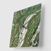 Granitstein Muster Akrylwall-Uhr Quadratische Wanduhr (Winkel)