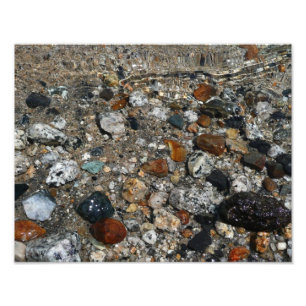 Granitsteine im Tenaya Lake im Yosemite Fotodruck