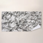 Granitstruktur | Hintergrund aus schwarzem Marmor Badehandtuch (Badehandtuch)