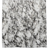 Granitstruktur | Hintergrund aus schwarzem Marmor Duschvorhang (Vorderseite)