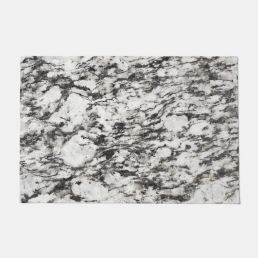 Granitstruktur | Hintergrund aus schwarzem Marmor Fußmatte (Vorderseite)