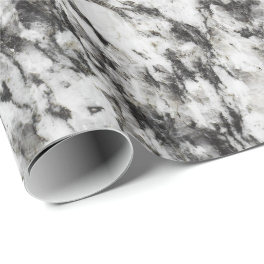 Granitstruktur | Hintergrund aus schwarzem Marmor Geschenkpapier (Rolleneckpunkt)