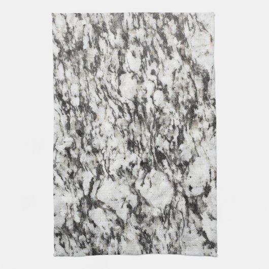 Granitstruktur | Hintergrund aus schwarzem Marmor Handtuch (Vertikal)
