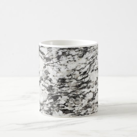 Granitstruktur | Hintergrund aus schwarzem Marmor Kaffeetasse (Mittel)