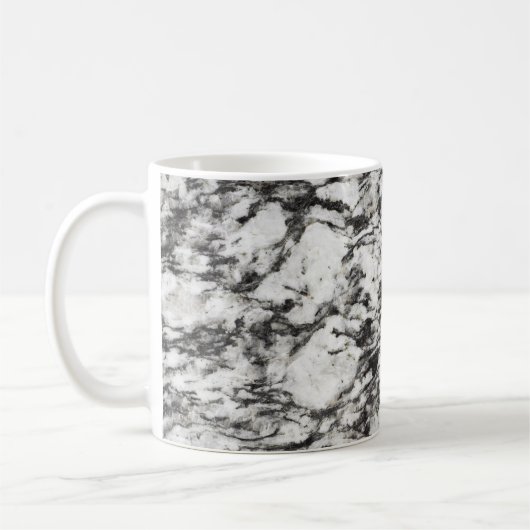 Granitstruktur | Hintergrund aus schwarzem Marmor Kaffeetasse (Links)