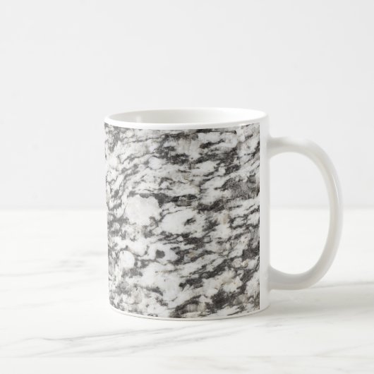 Granitstruktur | Hintergrund aus schwarzem Marmor Kaffeetasse (Rechts)