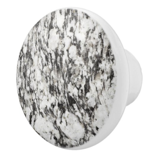 Granitstruktur | Hintergrund aus schwarzem Marmor Keramikknauf (Rechts)