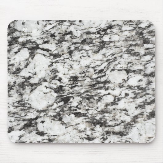 Granitstruktur | Hintergrund aus schwarzem Marmor Mousepad (Vorne)