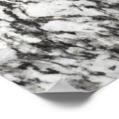 Granitstruktur | Hintergrund aus schwarzem Marmor Poster (Ecke)