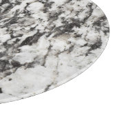 Granitstruktur| Hintergrund aus schwarzem Marmor Schneidebrett (Ecke)