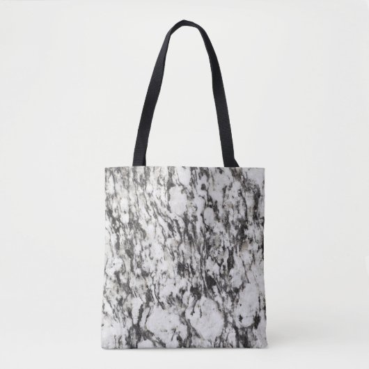 Granitstruktur | Hintergrund aus schwarzem Marmor Tasche (Vorderseite)