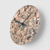 Granitstruktur Runde Wanduhr (Winkel)