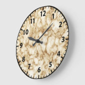 Granitwand aus weißem und goldfarbenem Marmor Große Wanduhr (Winkel)