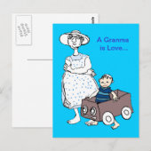 Granma ist Liebe Postkarte (Vorne/Hinten)